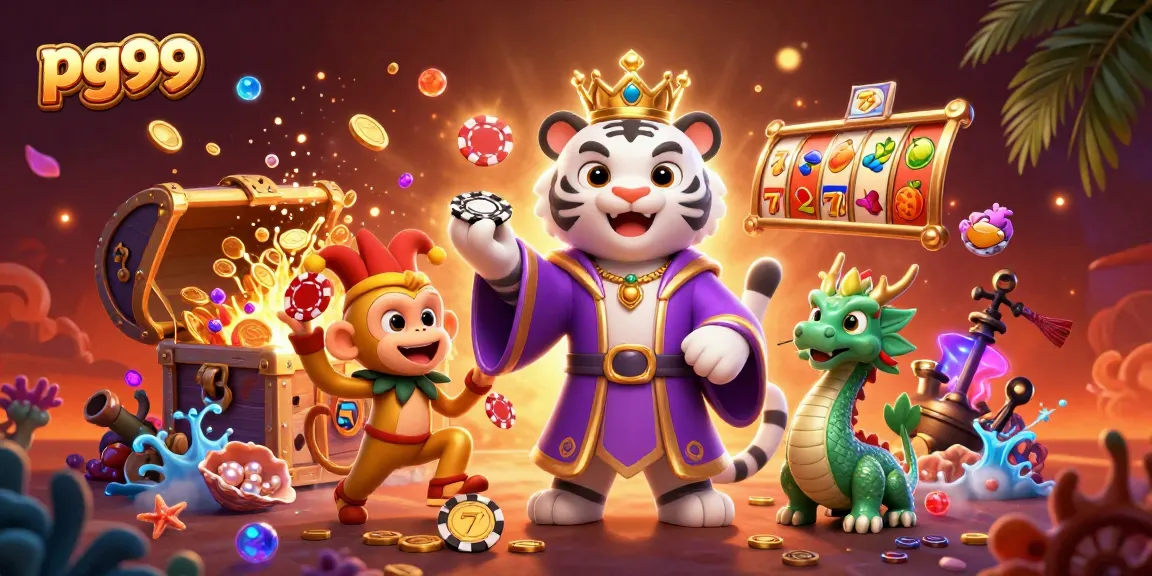 Experience epic wins with pg99's vibrant slot adventure featuring a playful ensemble.