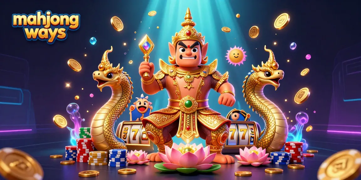 Experience mahjong ways with exciting slot action and vibrant casino elements sparkling throughout the illustration.